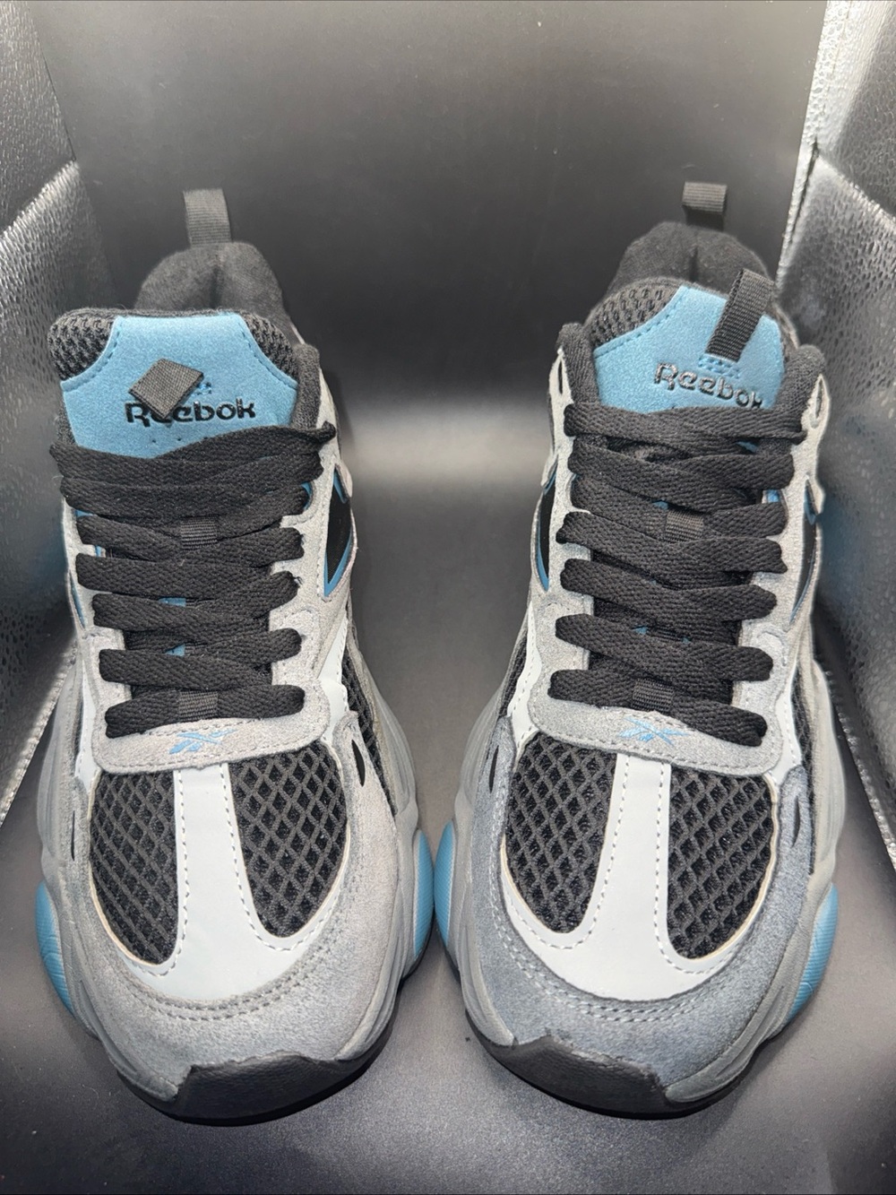 Size 10 - Reebok Charge Grey Blue Black, Clean, No Box, Excellent Condition.